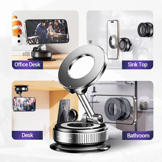 Retractable Car Phone Mount - 360Β° Magnetic Holder