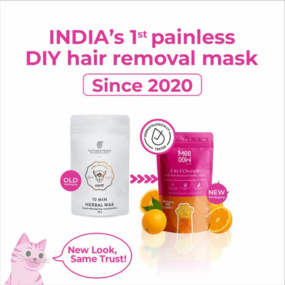 The 4-in-1 Orange Body Hair Removal Wax Powder Mask